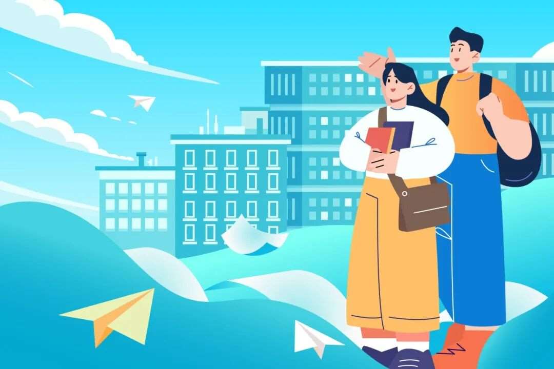 摄图网_402137079_高考加油学生在学校矢量插画(企业商用).jpg